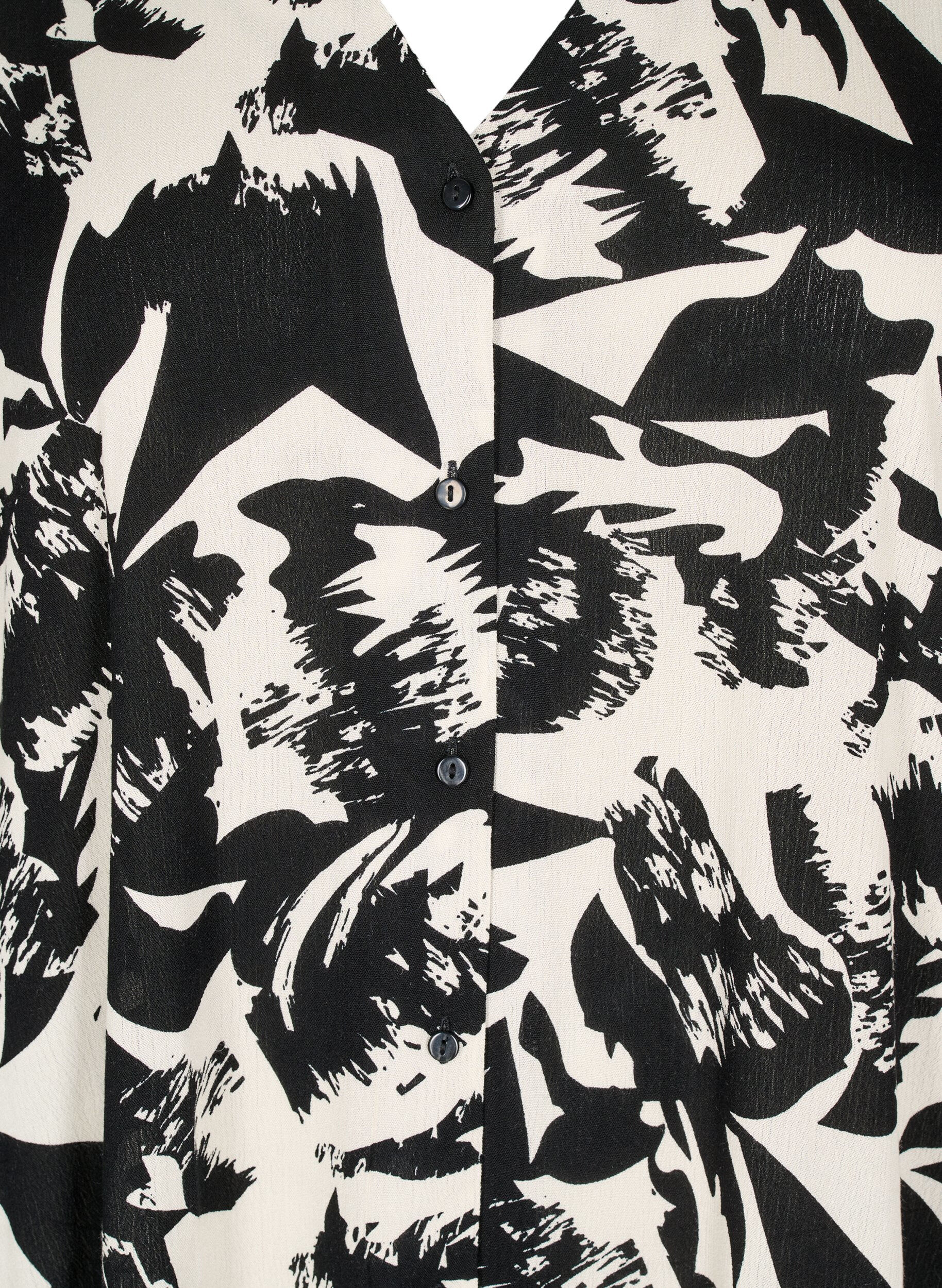 Zizzi Kaftan strandjurk met knopen, Beige, Packshot image number 2