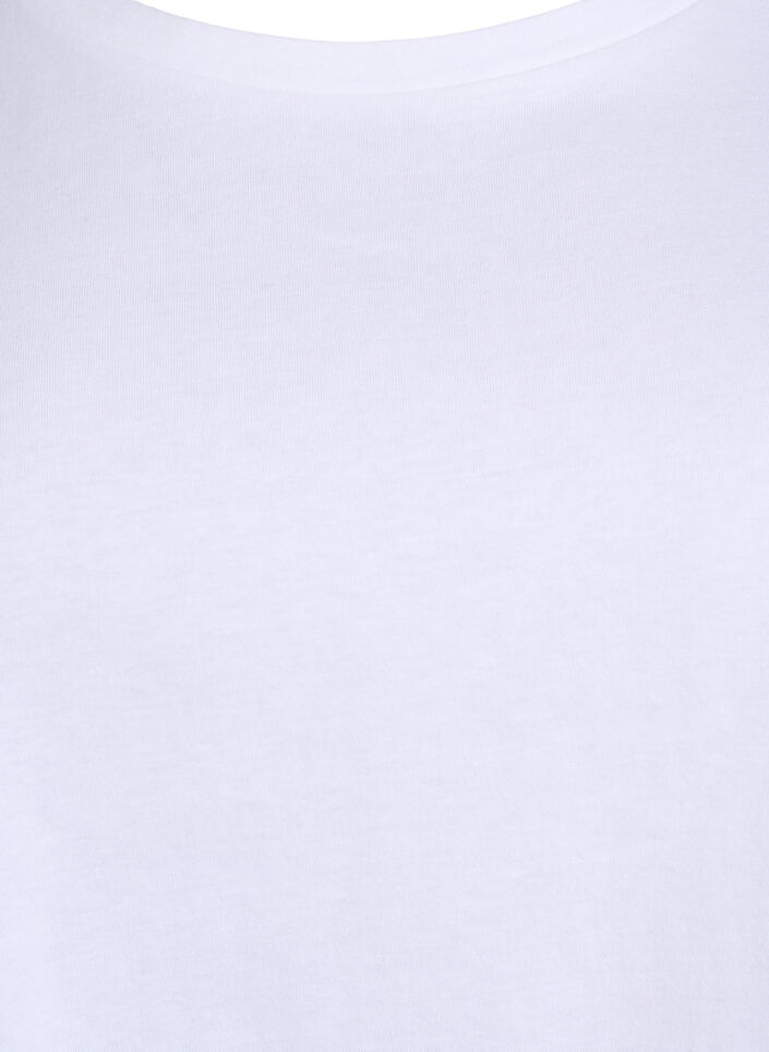 T-shirt met mouwen van broderie anglaise, Wit, Packshot image number 2