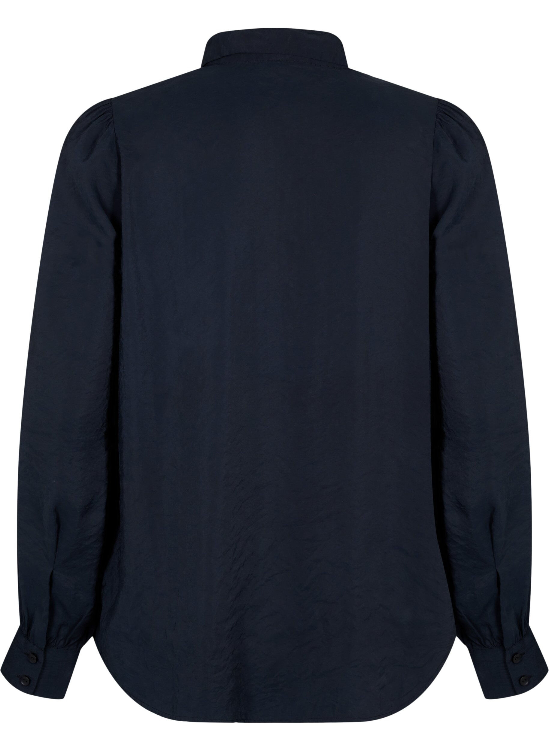 Zizzi Shirt met lange mouwen van Tencel &trade; Modal, Black, Packshot image number 1