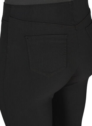 Legging met achterzakken en elastiek, Black, Packshot image number 3