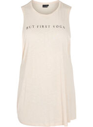 Mouwloze trainingstop van viscose, Lilac Ash w. BlackP.