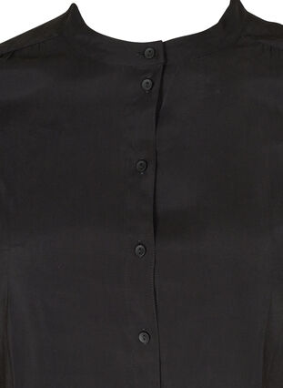 Lange blouse in viscose, Black, Packshot image number 2