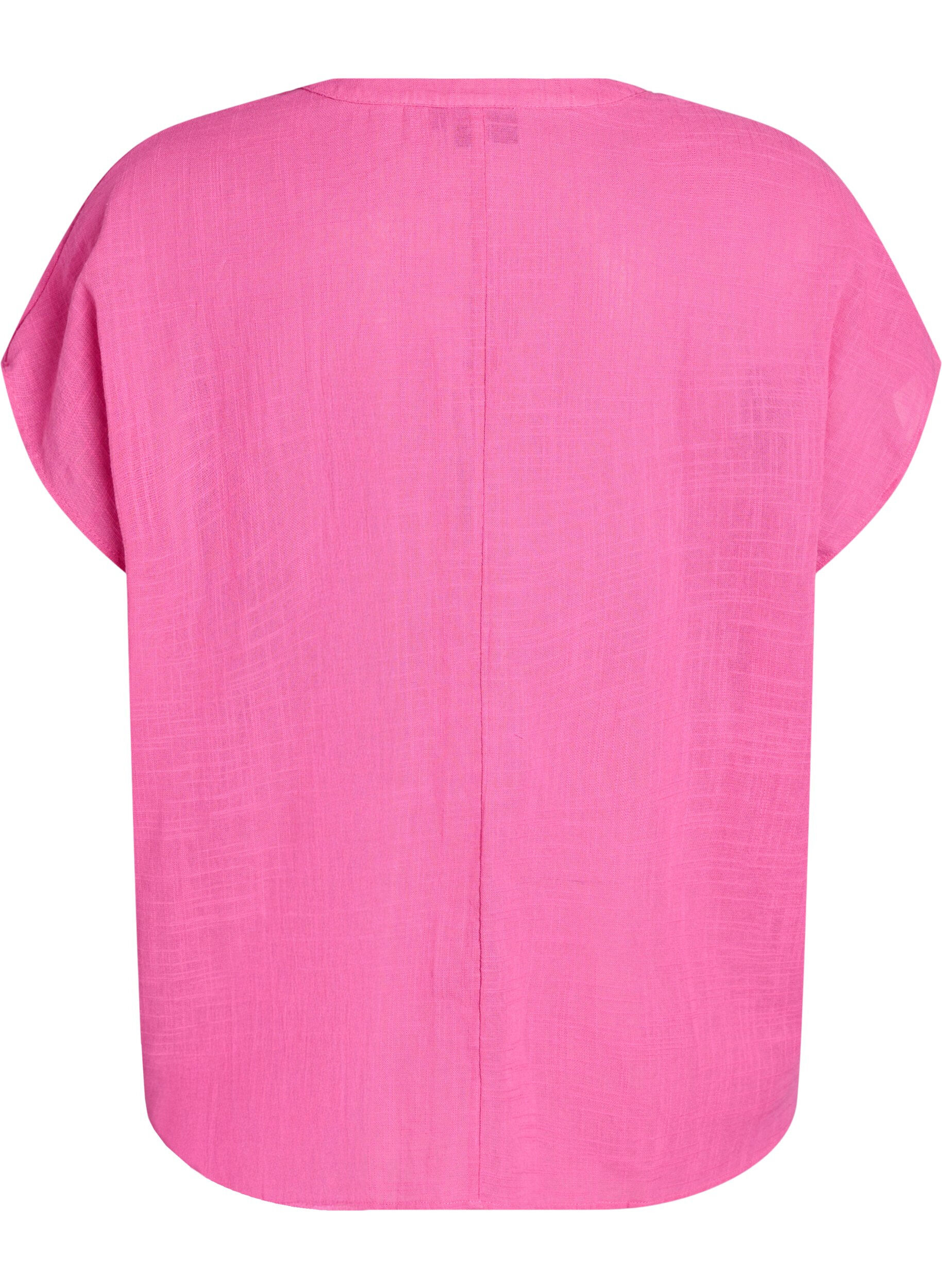 Zizzi Losse blouse met kapmouwen, Roze, Packshot image number 1