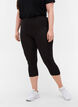 Basic 3/4 legging met ruche detail, Black, Model image number 2