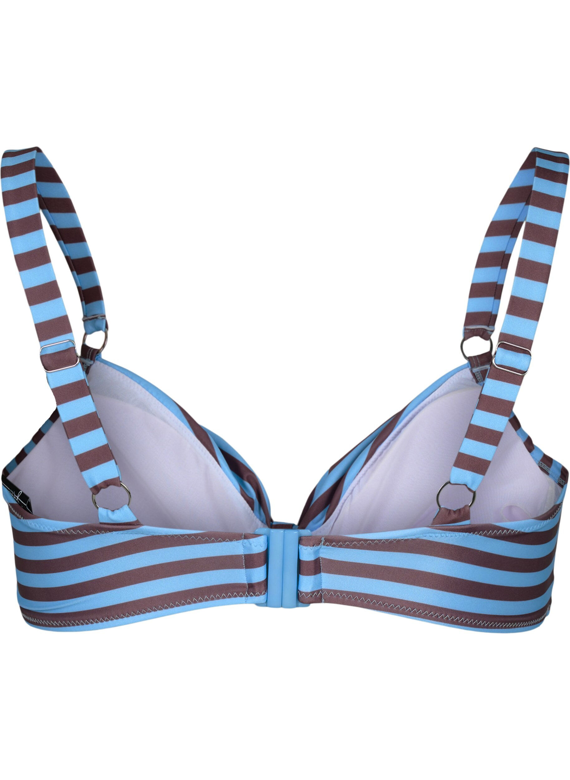 Zizzi Bikini beugelbeha met print, Blauw, Packshot image number 1