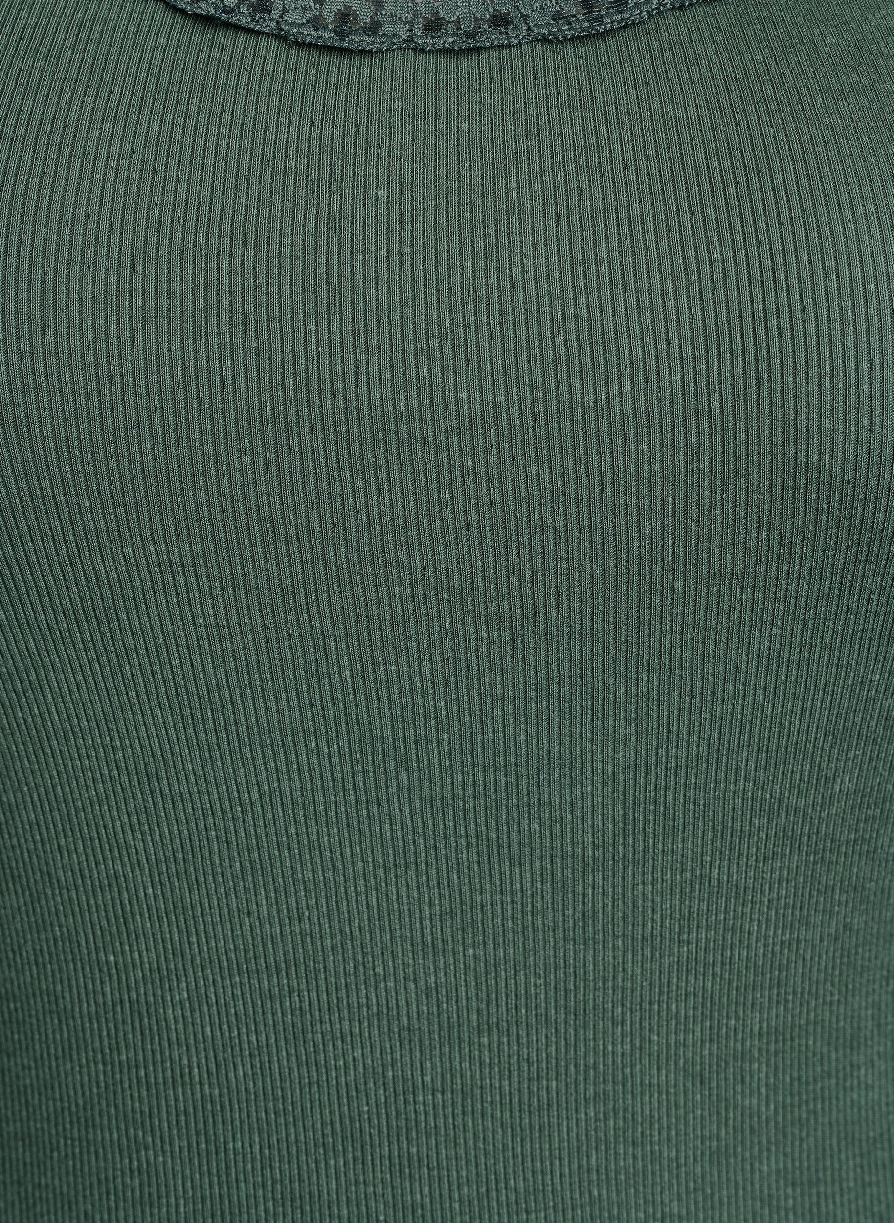 ZizziTop met kanten afwerking, Groen, Packshot image number 2