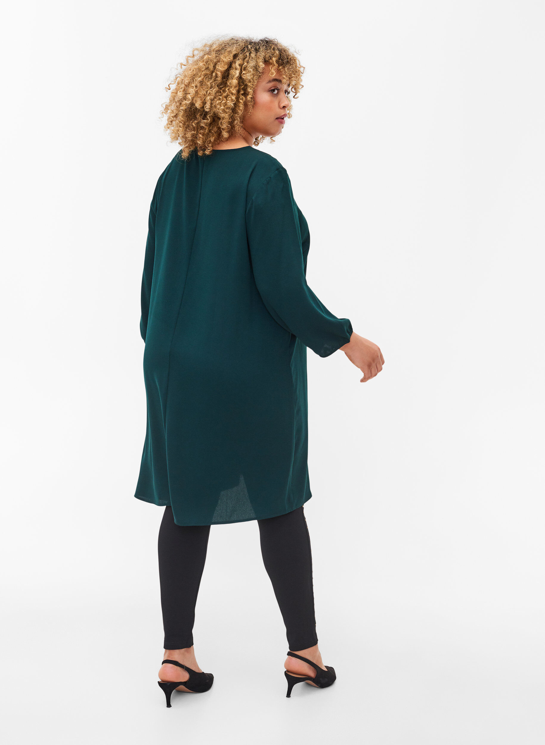 Zizzi Leggings met parels, Black, Model image number 1