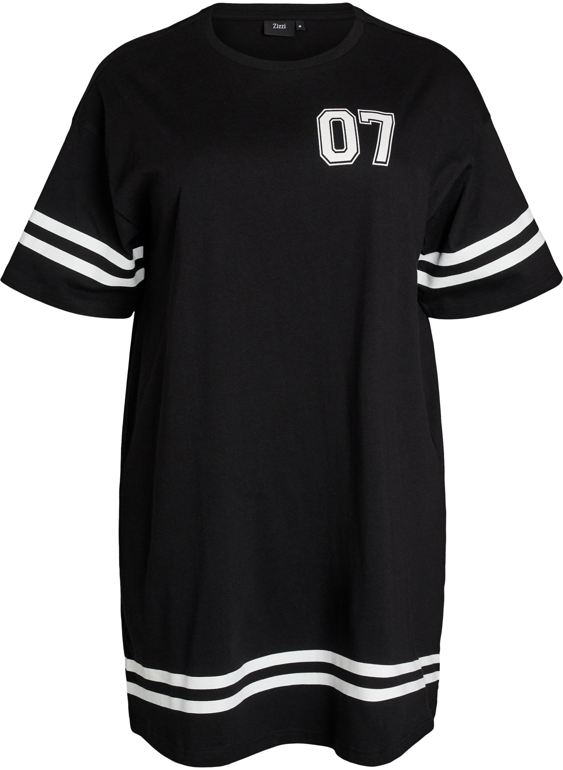 Kort T-shirtjurkje met sportieve details