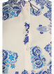 Viscose blouse met 3/4-mouwen en patroon, Blauw, Packshot image number 2