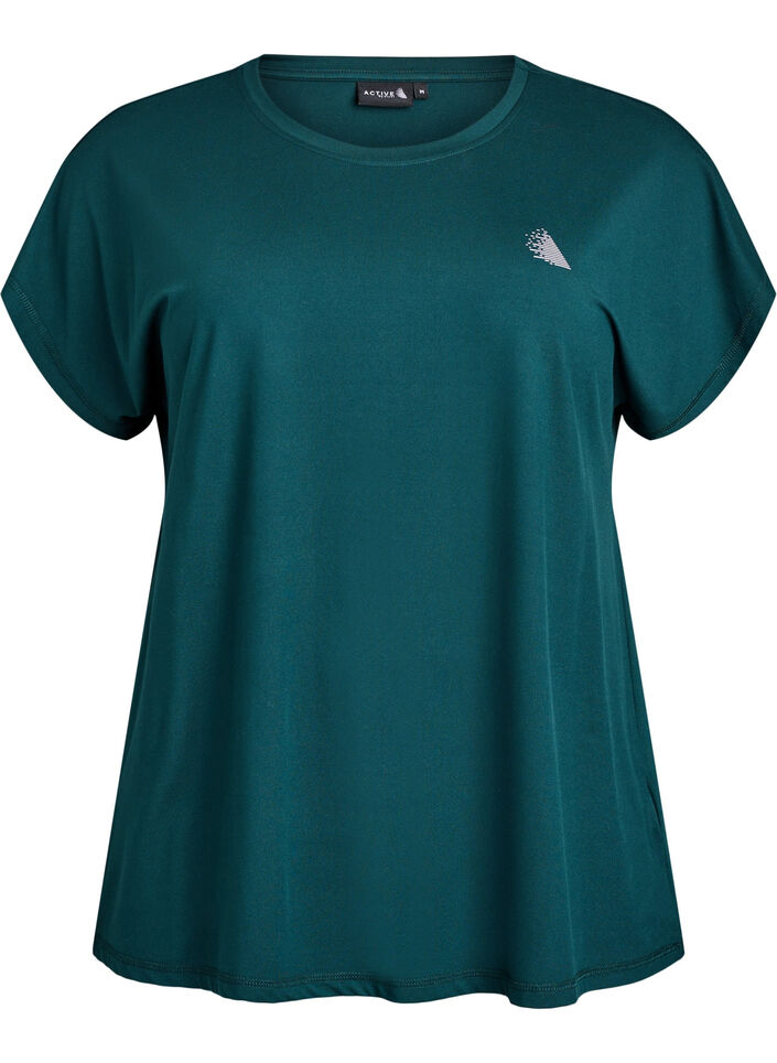 Effen gekleurd trainingsshirt, Groen, Packshot image number 0