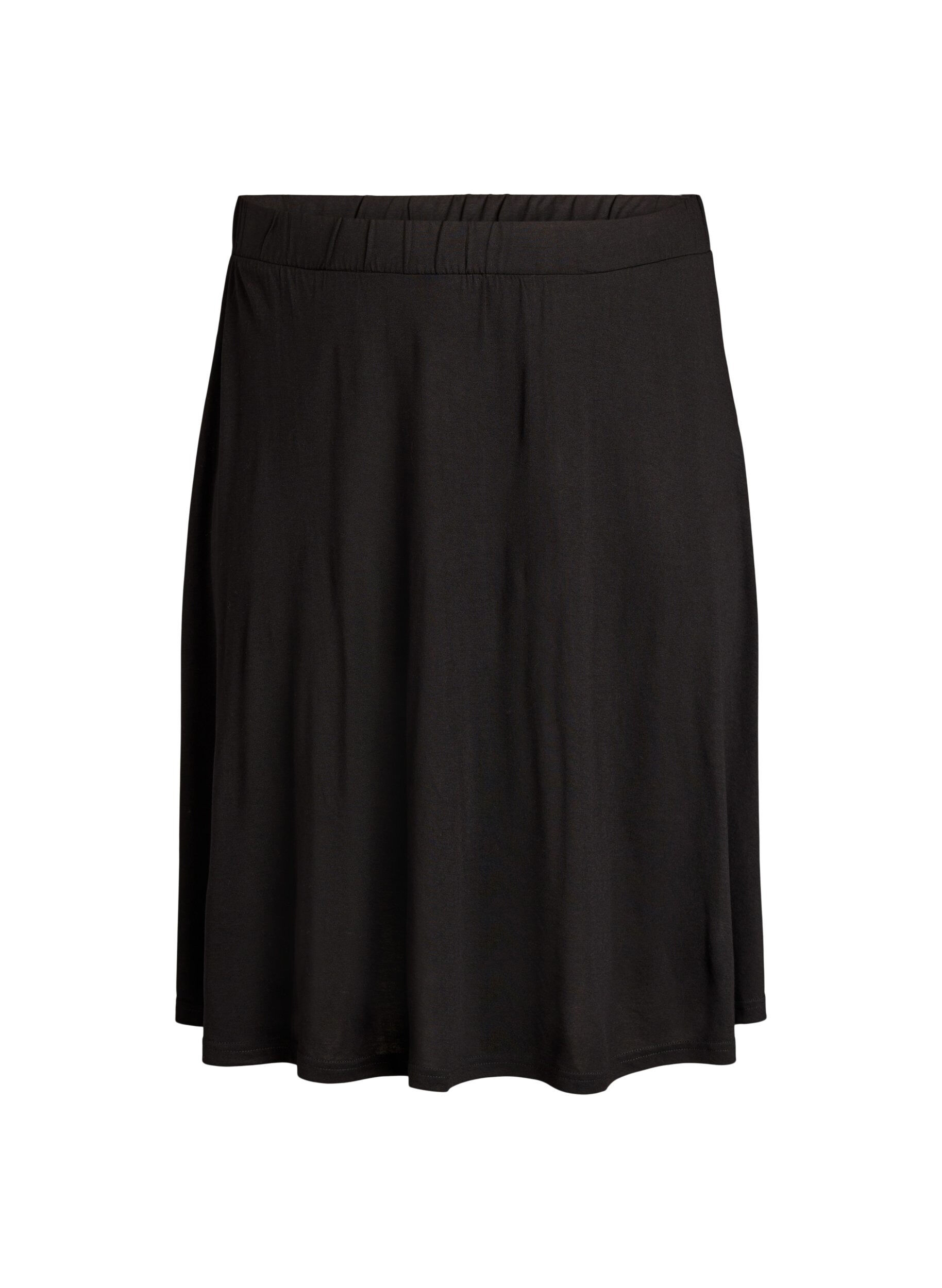 Zizzi2-pack skaterrokken in viscose, Zwart, Packshot image number 3