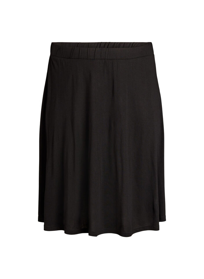 2-pack skaterrokken in viscose, Zwart, Packshot image number 3