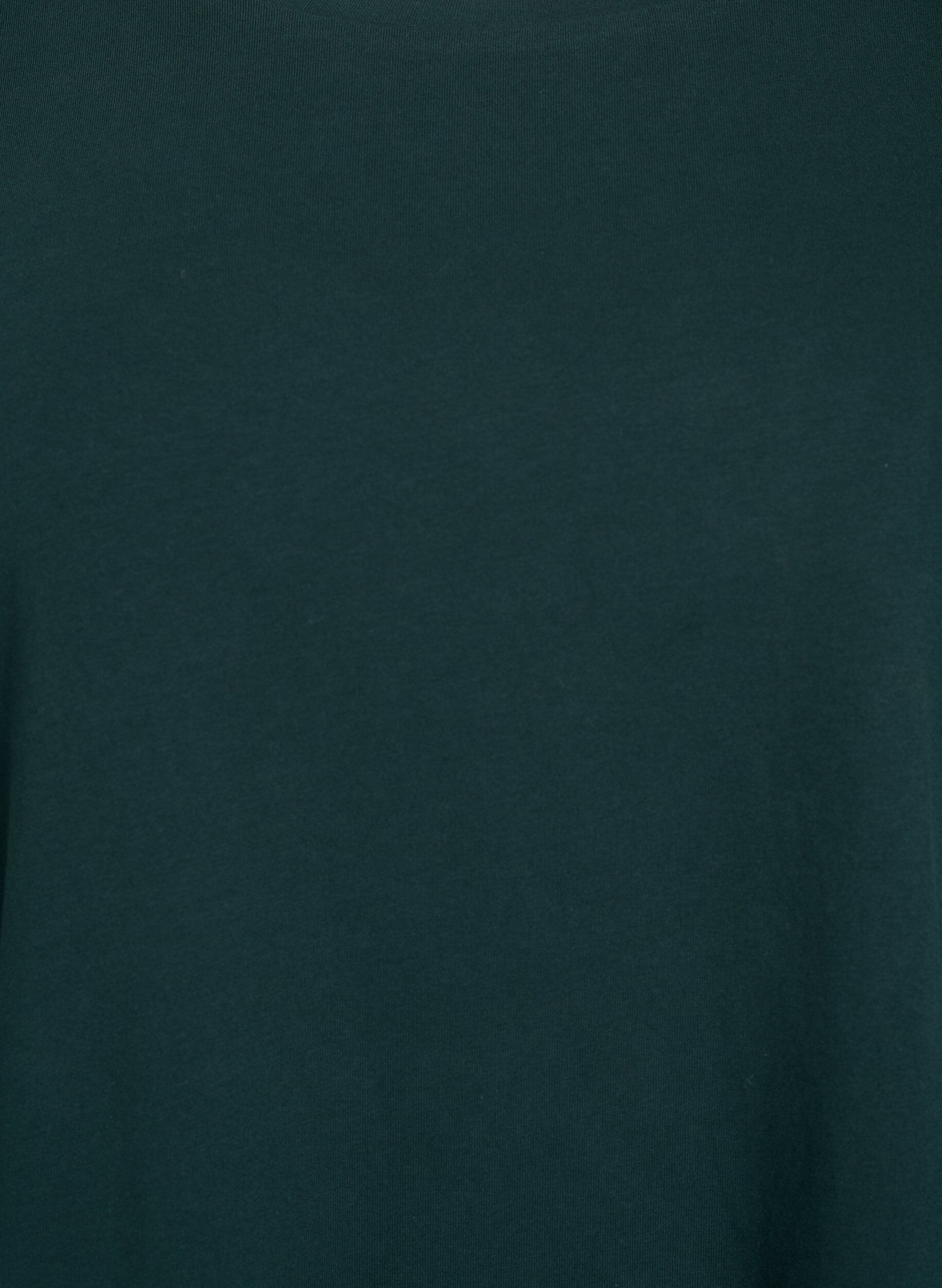 Zizzi Basic jersey top met lange mouwen, Groen, Packshot image number 2