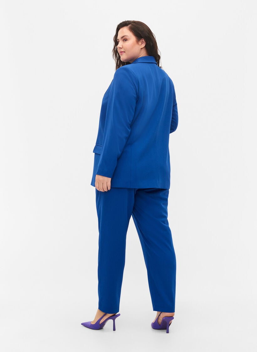 Klassieke broek met zakken, Blauw, Model image number 1