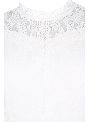 Mouwloze kanten jurk, Bright White, Packshot image number 2