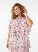Maxi jurk met ruches en afneembare cape, Wit, Model image number 3