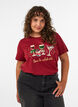 Kerst T-shirt van biologisch katoen, Rood, Model image number 0