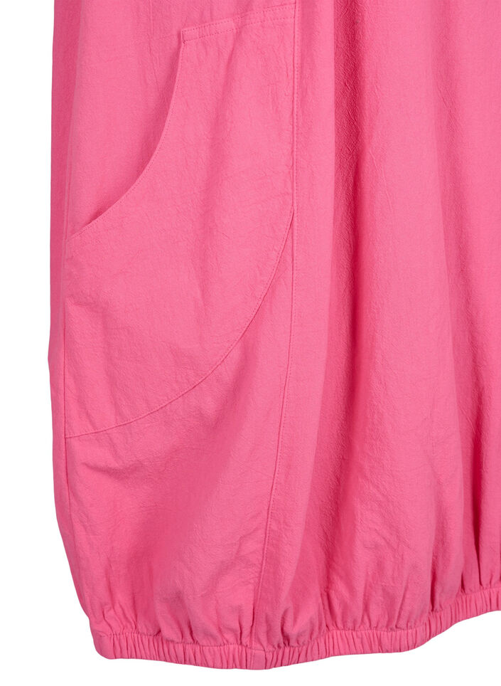 Jurk van katoen met korte mouwen, Roze, Packshot image number 3