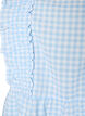 Top met ruitjes en ruchesdetails, Blauw, Packshot image number 2