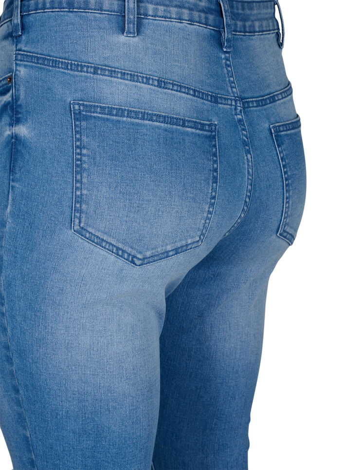 Amy jeans met super slim fit en ripped details, Blauw, Packshot image number 4