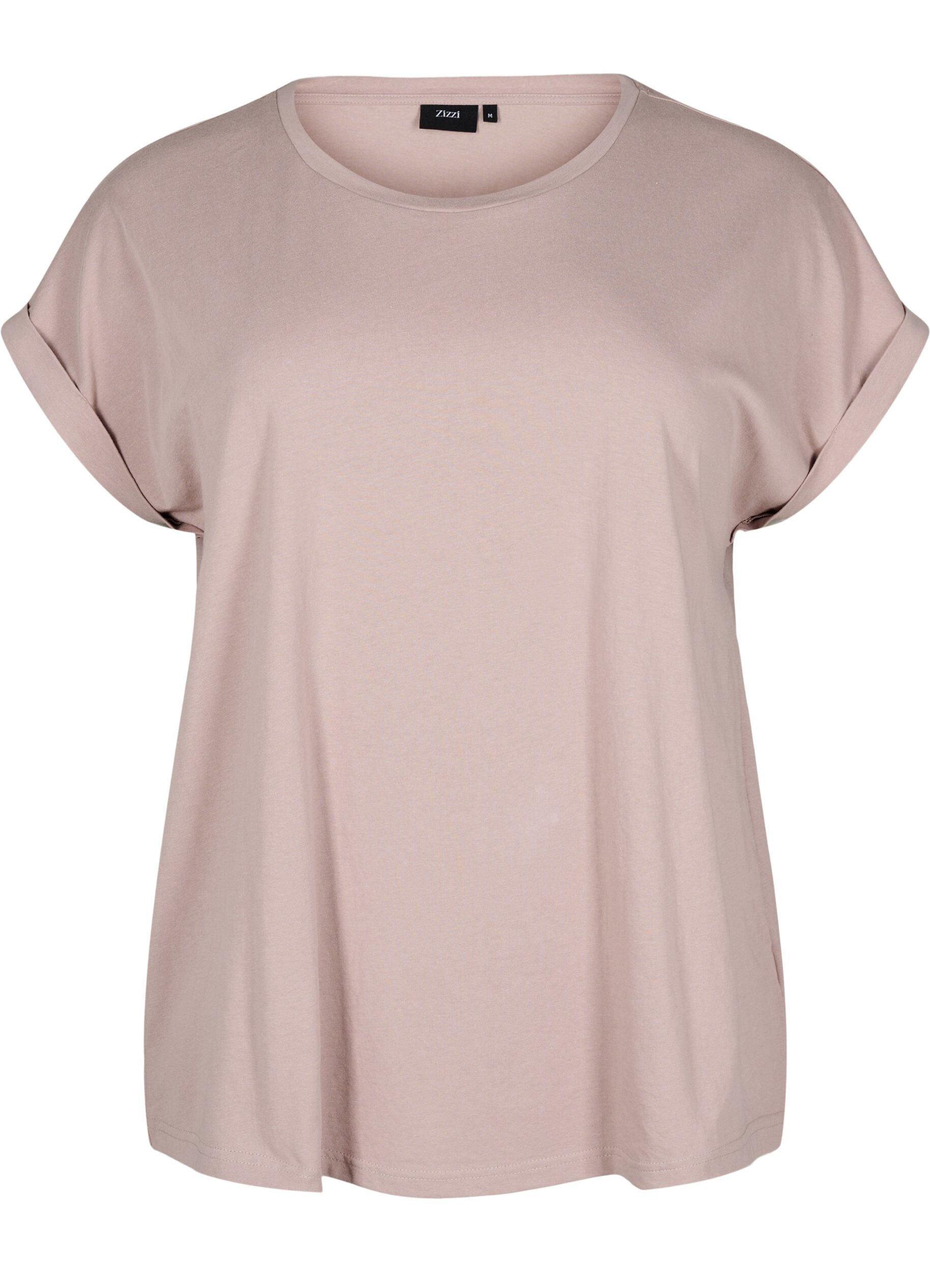 ZizziT-shirt met korte mouwen van katoenmix, Rood, Packshot image number 0