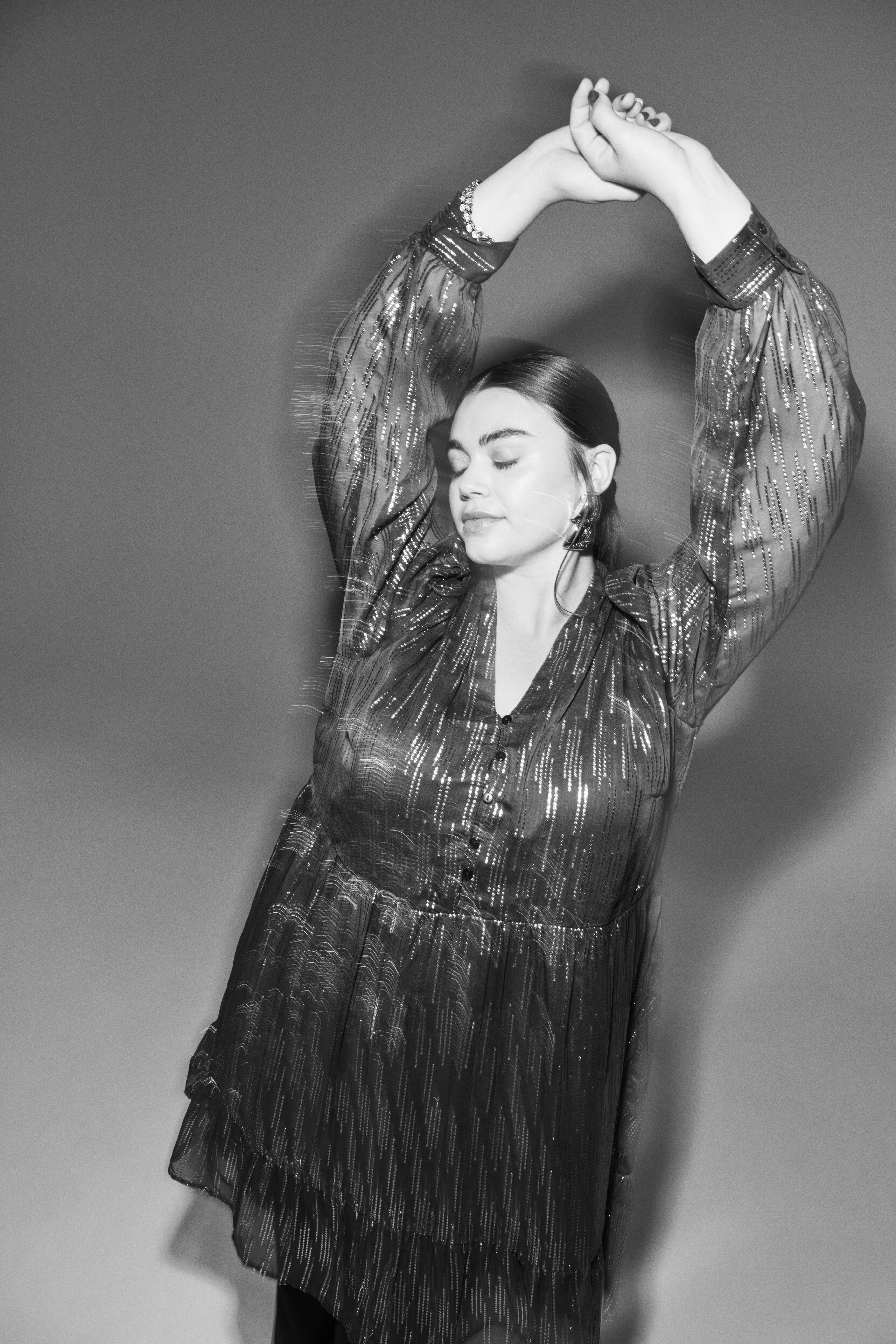 Zizzi Jurk met glitters, , Model