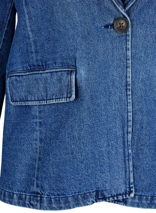 Denim blazer met zakken, Blue Denim, Packshot image number 2