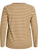Gestreepte blouse met lange mouwen, Bruin, Packshot image number 1