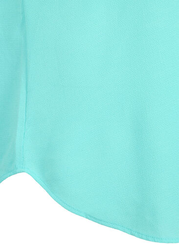Top met korte mouwen en ronde hals, Turquoise, Packshot image number 3