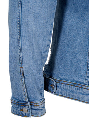 Kort katoenen spijkerjasje, Light blue denim, Packshot image number 4