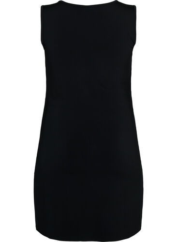 Mouwloze jurk met slanke pasvorm, Black, Packshot image number 1