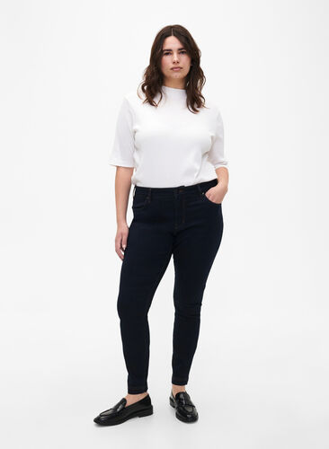 Viona jeans met normale taille, Unwashed, Model image number 0