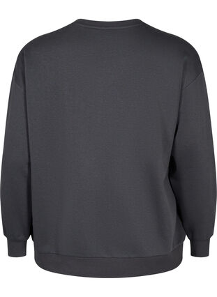 Sweatshirt met ruches en gehaakt detail, Dark Grey, Packshot image number 1