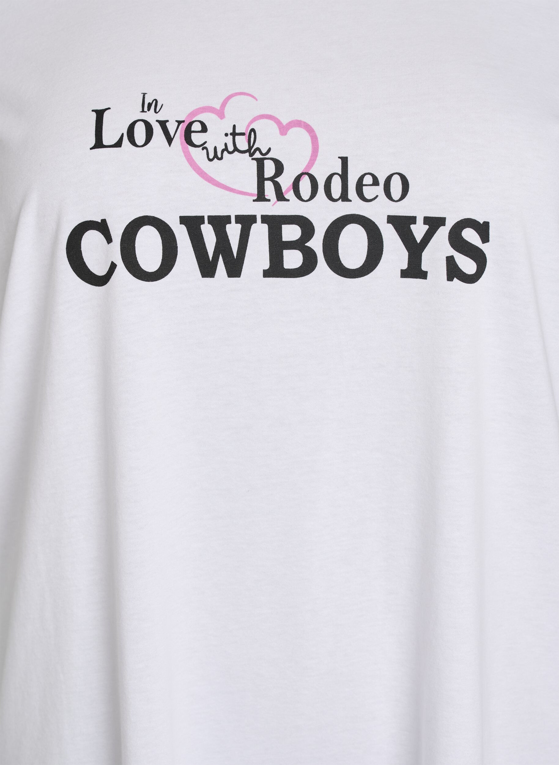 Zizzi T-shirt met print, Wit, Packshot image number 2