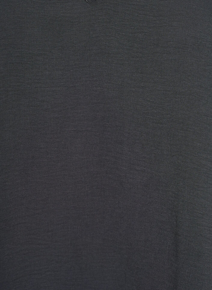 Blouse met smockmanchetten en V-hals, Grijs, Packshot image number 2