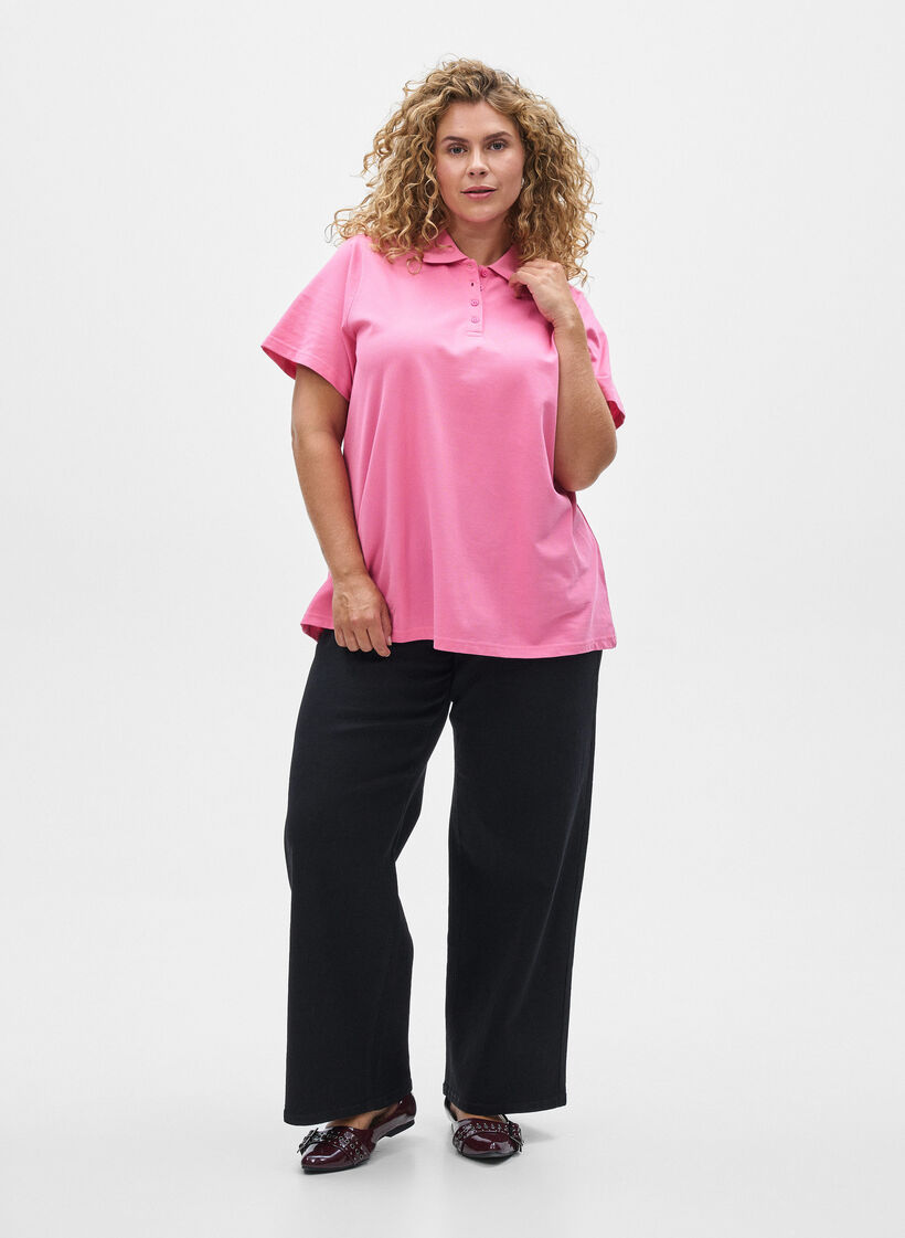 FLASH - Polo met korte mouwen, Roze, Model image number 1