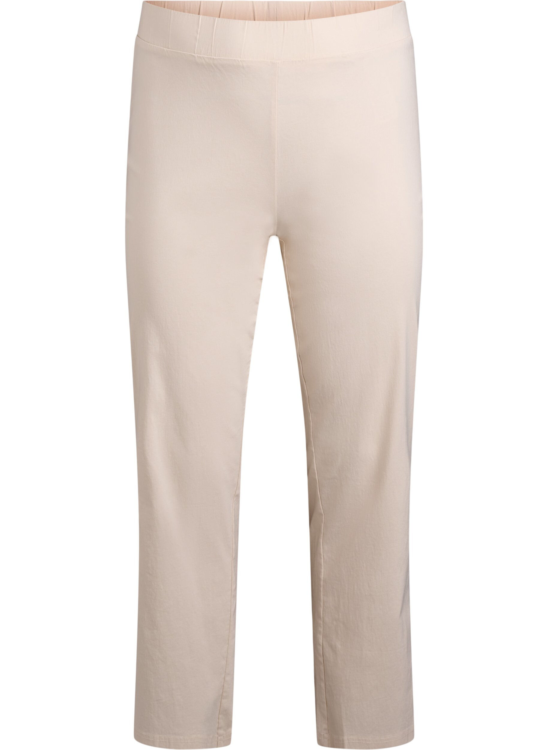 Zizzi Rekbaar broek van viscose, Beige, Packshot image number 0