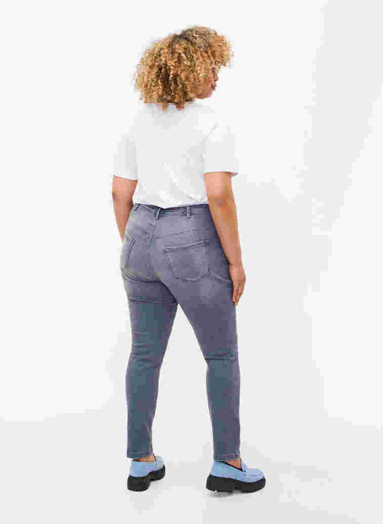 Extra slanke Nille jeans met hoge taille, Grey Denim, Model image number 1