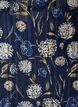 Jurk met patroon, ruches en lange mouwen, Blauw, Packshot image number 2