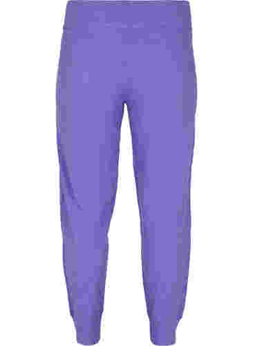 Gebreide gemêleerde broek met rib, Purple Opulence Mel., Packshot image number 1