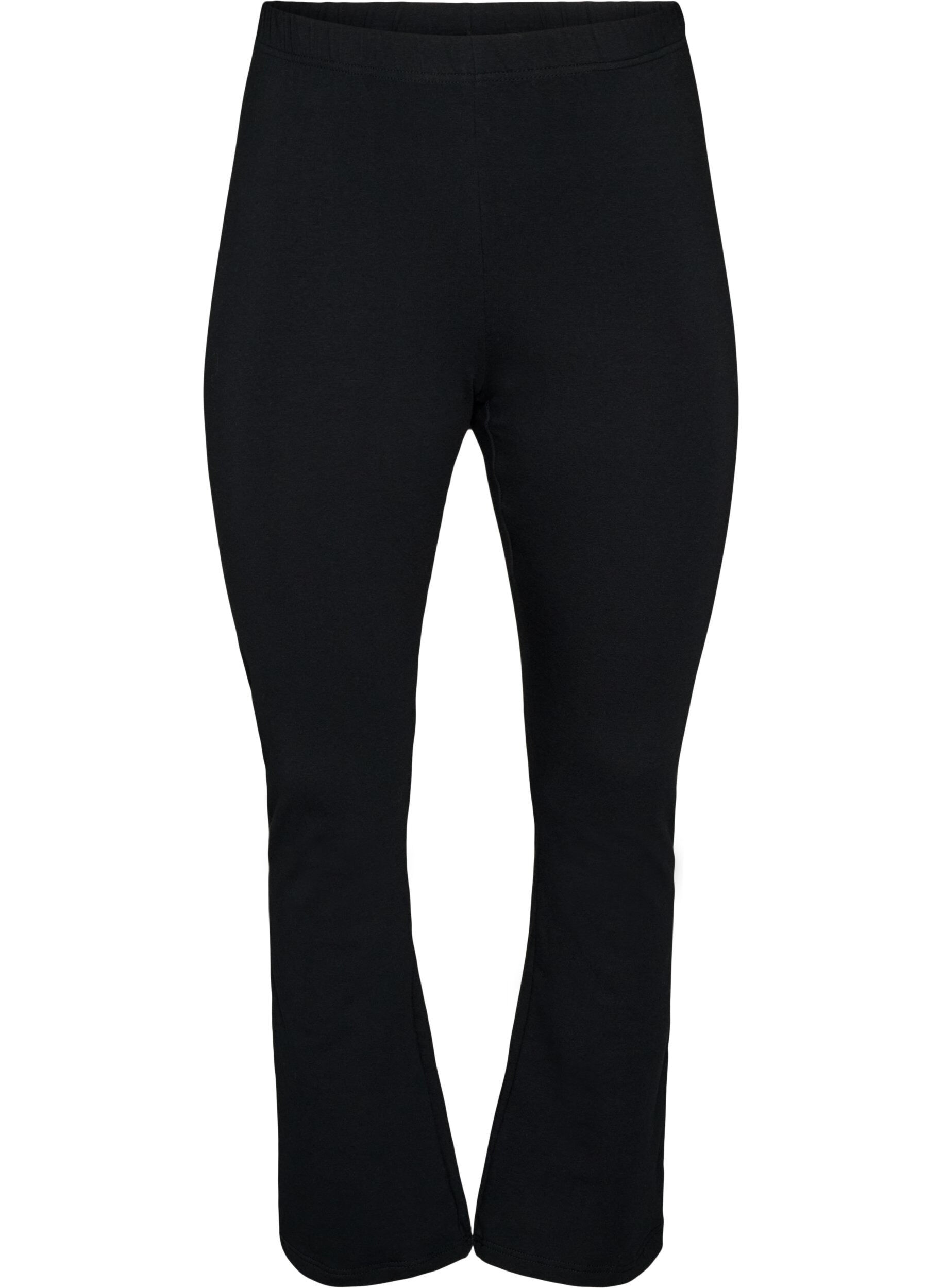 ZizziFlared jerseybroek, Zwart, Packshot image number 0
