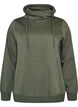 Sweatshirt met hoge kraag en zakken, Groen, Packshot image number 0