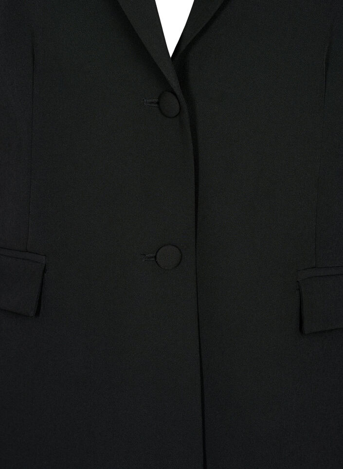 Klassieke blazer met knoopsluiting, Zwart, Packshot image number 2