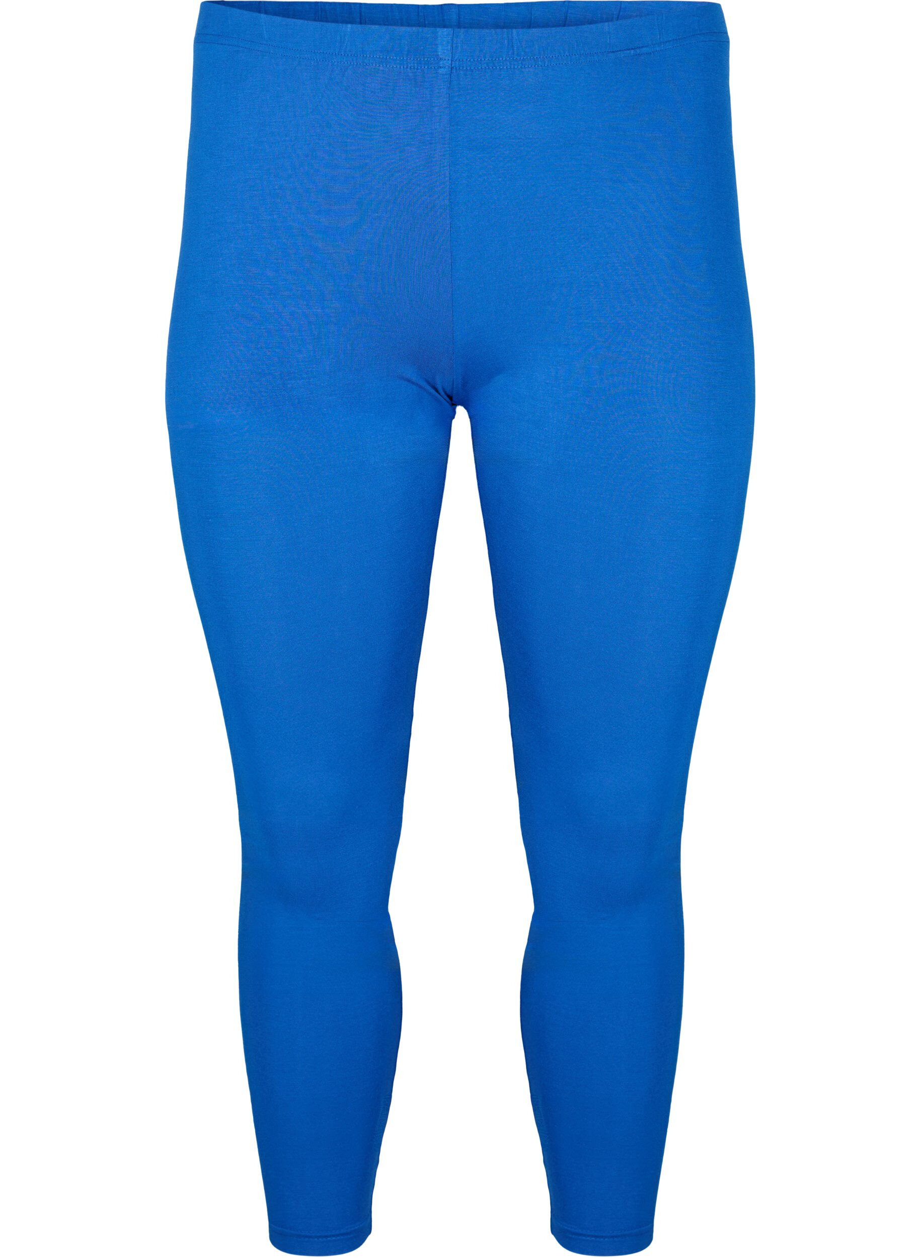 Zizzi Basic legging in viscose, Blauw, Packshot image number 0