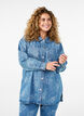 Denim jasje met bloemen, Light Blue Denim, Model image number 0
