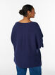 Gebreide top met boothals en 1/2 mouwen, Blauw, Model image number 2