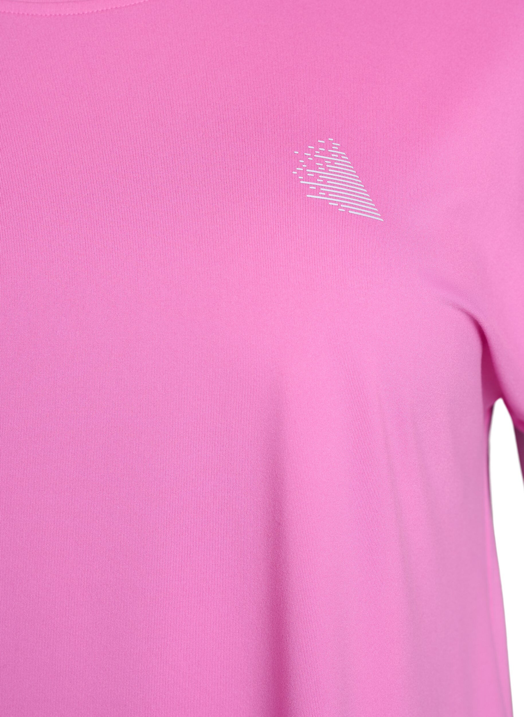 Zizzi Effen gekleurd T-shirt voor sporten, Roze, Packshot image number 2