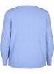 Gebreide blouse met kantpatroon, Cornflower Blue Mel., Packshot image number 1