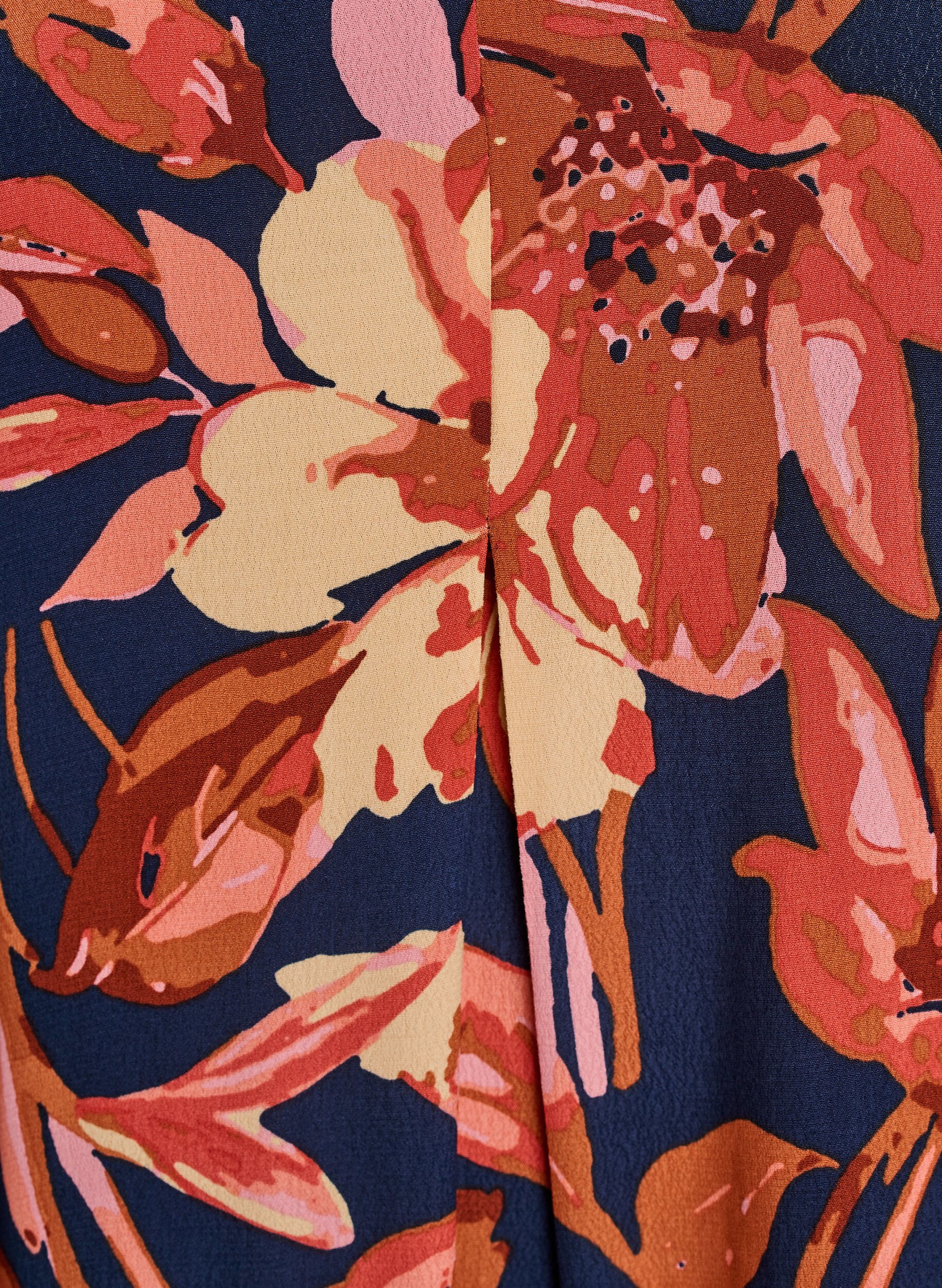Zizzi Viscose A-lijn jurk, Oranje, Packshot image number 2