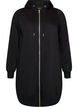 Lange hoodie met ritssluiting en zakken, Zwart, Packshot image number 0